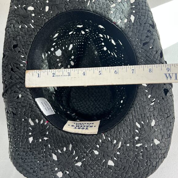 Toby Keith's Cowboy Hat "Whiskey Girl" PInk OS Black 100% Paper Woven - Picture 11 of 16
